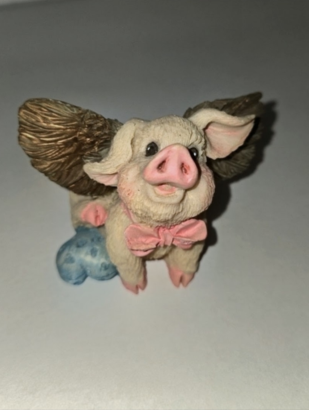 Collectible Ceramic Figurine Winged Pig